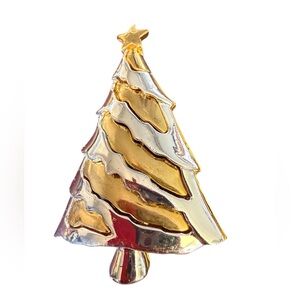 Vintage Christmas Tree Brooch Signed